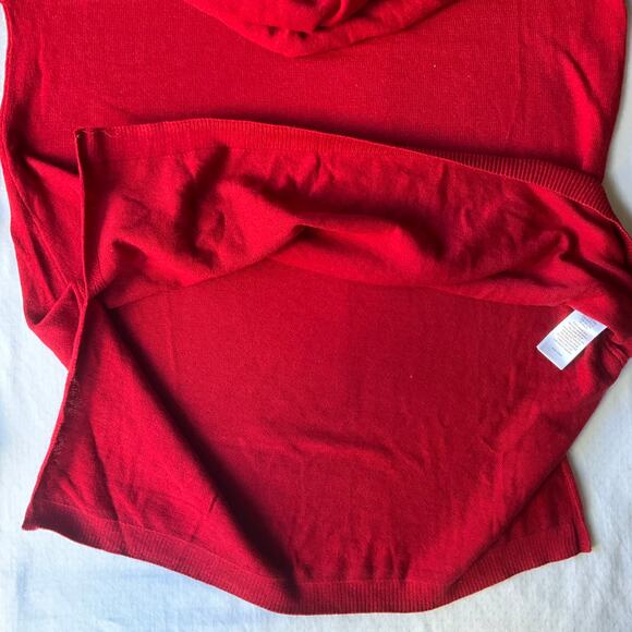 Shrinking Violet Women’s Long Sleeve Turtleneck Knit Blouse Size L, Solid Red - Picture 6 of 7